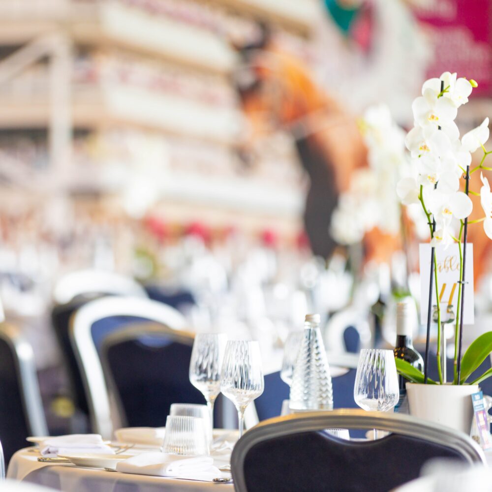 event set up at York Racecourse