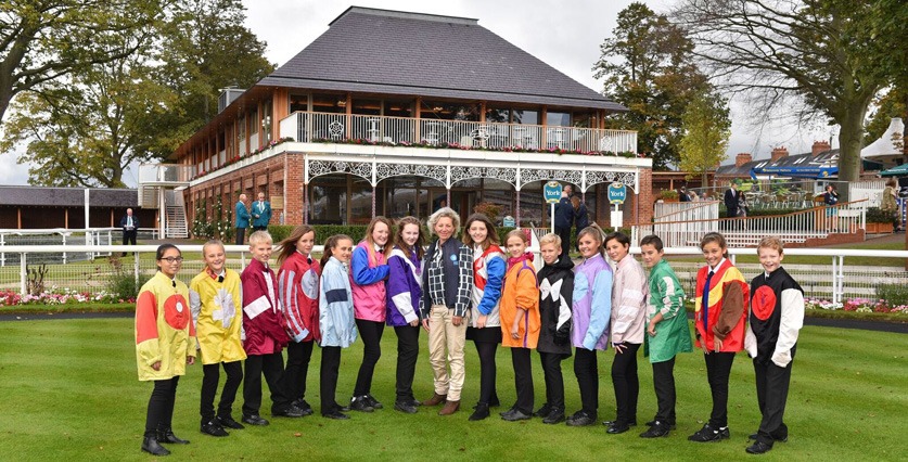 Children at York Racecourse on a community day