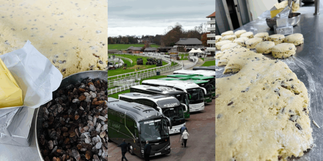 Acklams coaches Beverley brochure launch with scone meal